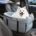 Center Console Dog Car Seat Dog Bed for Car Console Portable Armrest Booster Seat Carrier for Small Medium Dogs Anti-Collapse for Puppy Pet Up to 15 Lbs（Grid Black） by RUONARIER