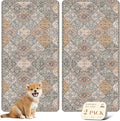 nunubaby Washable Pee Pads for Dogs, Stylish, Non-Slip and Leak-Proof Pee Pads. Reusable Potty Pads for Dogs for Crates and Floors.(Brown/Multi,24" x48" ) by Nunubaby