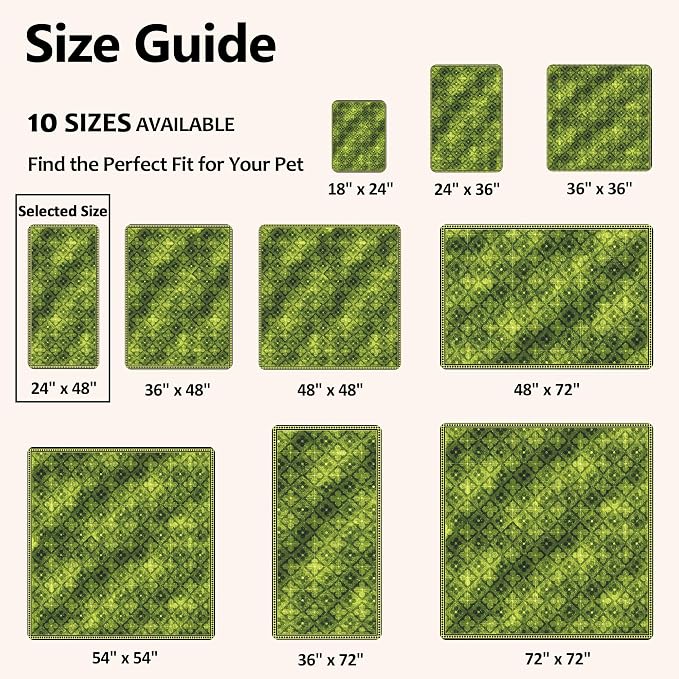 Washable Guinea Pig Pee Pads,Reusable Guinea Pig Cage Liner 2 Pack | Waterproof, Leak-Proof, Absorbent & Non-Slip, 24"x48" Bedding Potty Training Mat for Small Animal Rabbit Bunny Hamster Rat - Image 4