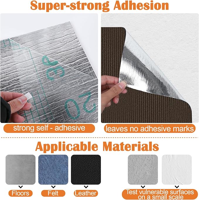 Cat Scratch Protectors for Furniture - 40" x 15.8" Trimmable Self-Adhesive Cats Claws Scratch Pads, Cat Climbing Couch Protector for Protecting Furniture Couch Chair Sofa Cats Pet Gift (Brown) - Image 3