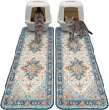 Hompet Cat Litter Mat 2 Pack, 20x60 Large Machine Washable Trapping Mats for Cats, Super Absorbent & Urine-Proof Cat Litter Box Mat for Floor, Waterproof & Non Slip Kitty Litter Rug by Hompet