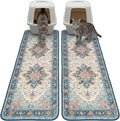 Hompet Cat Litter Mat 2 Pack, 20x60 Large Machine Washable Trapping Mats for Cats, Super Absorbent & Urine-Proof Cat Litter Box Mat for Floor, Waterproof & Non Slip Kitty Litter Rug by Hompet