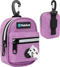 PetAmi Dog Poop Bag Holder for Leash, Waste Bag Dispenser Pet Pouch, Purple | Doggy Puppy Walking Accessories Travel Camping, Dog Treat Pouch Supplies Must Have, Doggie Poo, Jogging, Walks by PetAmi