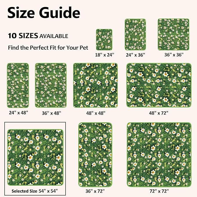 Washable Pee Pads for Dogs, Reusable Puppy Potty Training Pads, Ultra-Absorbent Thick Waterproof Leak-Proof Non-Slip Pads & Mat for Crate, Playpen, Floor, Whelping & Housebreaking , 2 Pack 54"x54" - Image 4