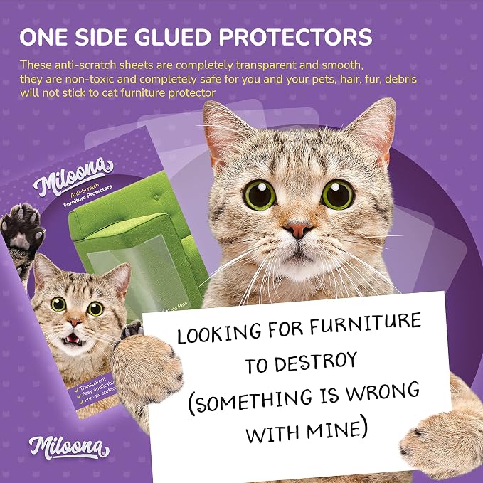 Anti Cat Scratch Furniture Protector 4 Sheets- Couch Covers for Cats- Cat Scratch Deterrent for Furniture- Couch Scratch Protector from Cats- Anti Scratch Furniture Protector - Image 6