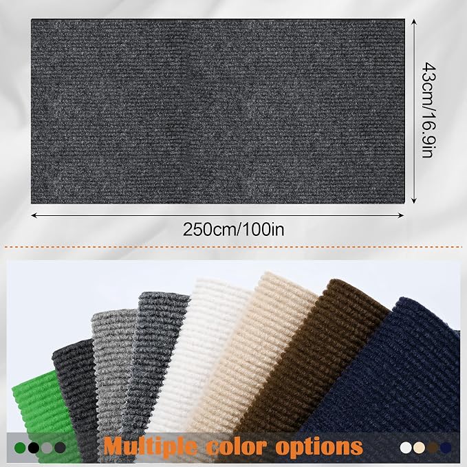 Cat Scratch Furniture Protector - 100" x 17" Trimmable Self-Adhesive Cats Claws Scratch Pads, DIY Cat Climbing Couch Protector for Scratch Post Cat Tree Replacement Indoor (Dark Gray) - Image 2