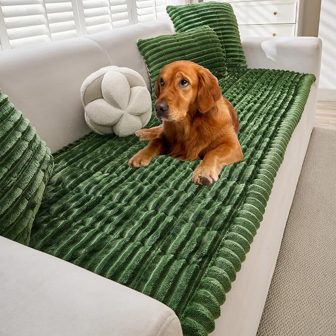 Mivnue Couch Cover for Dogs, Washable Non Slip Pet Sofa Furniture Protector | Thick Flannel & Anti-Slip Backing, Protect Couch Cover from Pet Hair, Dirt & Messes for Leather & Fabric Sofa and Loveseat by Mivnue
