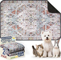 Washable Pee Pads for Dogs 24"x36" 2 Pack Reusable Puppy Potty Pad | Super Absorbent Waterproof NonSlip LeakProof Crate&Playpen Floor Mat for Cats, Rabbits, Guinea Pigs, Whelping & Housebreaking by Verdasun