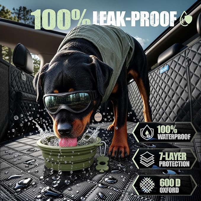 Rorhxia XL Dog Truck Seat Cover for Back Seat with Road Trip & Daily Mode | 3 Modes for Full Pet / Storage / Passenger, 500 lbs Hard Bottom Supports, 45% More Space, 100% Waterproof, 7-Layer Protection - Image 5