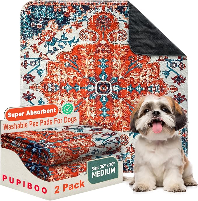 PUPIBOO Washable Pee Pads for Dogs & Cats - 72x72 - Super Absorbent Reusable Puppy Training - Image 5