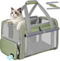 Cat Carrier Airline Approved Privacy Portable Top Load Pet Travel Bag | Soft Sided Pet Carriers for Small Cats Dogs Puppy up to 16 Lbs,Collapsible,Zipper Lock,Luggage Sleeve,2 Storage,Washable by ZENTREON
