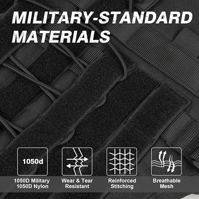 No Pull Tactical Dog Harness Small Sized Dog, Service Dog Vest, S, Black | Tactical Dog Vest Harness and Leash Set, Adjustable Military Service Dog Harness with Handle for Medium Large Dogs - Image 2