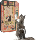 Cat Wall Scratcher, Art Cat Scratching Board for Indoor Cats | Wall Mounted Cat Scratch Pad, Water-Based Ink, Hook&Loop Strips, Floor or Wall Use, 16.7x11x1 Inch, The Open Window by LESISSMER