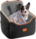 HiPetpy Dog Car Seat 6" Elevated Memory Foam Booster Seat for Small Medium Dogs Under 35 lbs with Pet Blanket, Washable Pet Car Seat with Safety Leash, Anti-Slip Base and Storage Pockets by HiPetpy