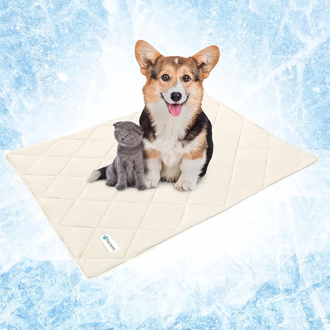 PetAmi Premium Cooling Dog Blanket | Lightweight Fluffy Pet Throw Blanket Bed Cover for Dogs, Cat, Puppies | Pet Blanket Furniture Protector Couch Sofa | Reversible Fuzzy Cozy | 29x40, Beige Latte - Image 7