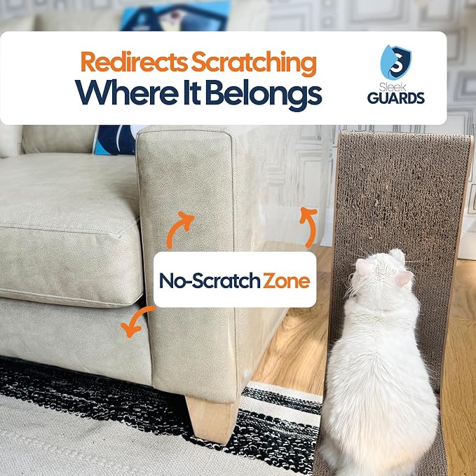 Furniture Protector from Cats, 12-Pack Anti-Scratching Sticky Tape, Scratch Deterrent, Cat Scratch Furniture Protector, Couch Protector from Cat Claws, Sofa Corners, Couch Corner Protector for Cats - Image 4