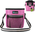 PetAmi Dog Treat Pouch, Pet Treat Pouch for Training, Dog Walking Bag Holder for Kibbles, Pet Food Toy, Dog Trainer Essentials Supplies, Poop Bag Dispenser, 3 Ways to Wear (Pink) by PetAmi