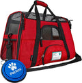 PetAmi Airline Approved Pet Carrier for Cats & Small Dogs, Large, Red | Soft Sided TSA Travel Bag, Sherpa Bed, Breathable Mesh Ventilation, Collapsible Bowl, Fits Under Seat, Up to 18 lbs by PetAmi