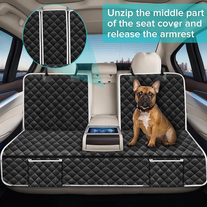 Dog Car Seat Cover Protector for Honda CRV CR-V Back Seat 2026 2025-2000 | for CR-V LX EX EX-L Navi Hybrid Sport Touring Rear Seat Accessories Pet Bench Backseat Covers Non-Slip Backing 2027 - Image 6