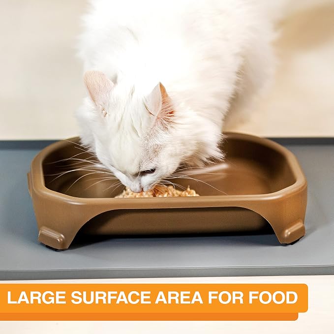 Neater Pet Brands Large Capacity Cat Bowls, Water Bowl for Cats, Reptiles, Chickens, Birds, & Small Animals, Cat Food Bowl (6 Cups), Indoor or Outdoor Water Trough & Feeder, Champagne - Image 3