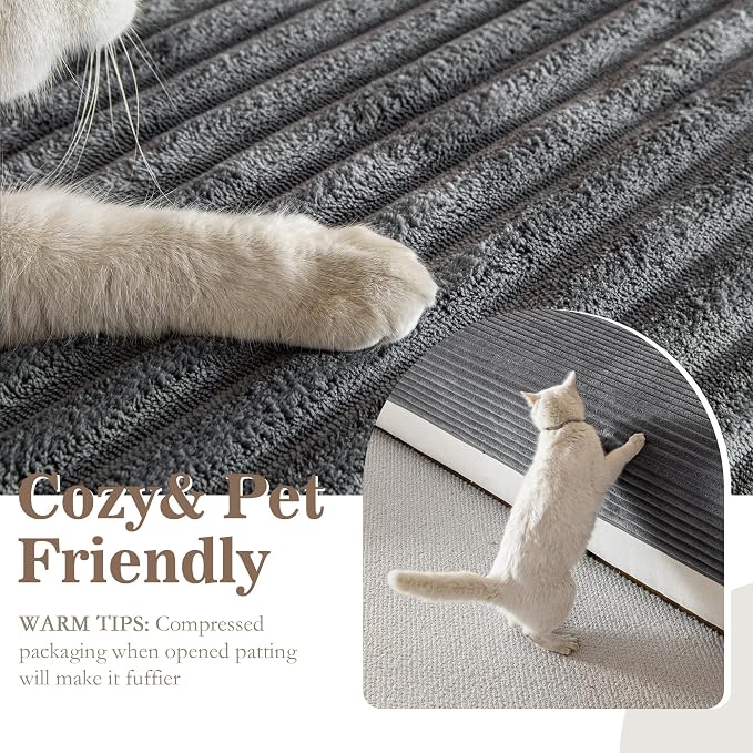 MYSKY HOME 100% Waterproof Couch Cover, Couch Covers for Dogs Washable, Non Slip Sectional Couch Covers, Couch Cover L Shape, Sofa Covers, Dog Bed Cover for Couch, Dark Grey, 35"x63" - Image 2