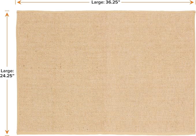 Neater Pets Jute Cat Litter Trapping Mat - Catches Spilled Litter Mess from Kitty Litter Box to Protect Floors, Soft on Cats Paws, Anti-Skid Backing, Easy to Clean, Beige, 24" x 36" - Image 2