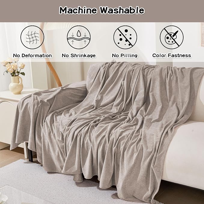 MEETSKY Couch Cover for 3 Cushion Sofa, Cat Scratch Proof Couch Protector Washable Sofa Covers Sectional Couch Covers for Dogs Soft L Shape Sofa Slipcover for Pets Kids, 91" x134”, Oat - Image 3