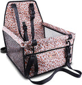 Petbobi Small Dog Car Seat, Dog Car Booster Seat for Small Medium Dogs 5-15 lbs, Foldable Front Seat Safety with Sturdy PVC Tube Frame, Breathable Mesh, Leopard Print | Leopard Print, Water-resistant Oxford fabric, PVC Tubes, Folds Flat, Clip-on Leash ... by Petbobi