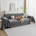 MYSKY HOME Couch Covers for Sofa, Dog Couch Cover Protector, Dark Grey Lines Sofa Covers for Sectional L Shape, Pets Couch Throw Cover Washable Durable Large Couch Cover for Dogs, Cats, 91"X118" by MYSKYHOME