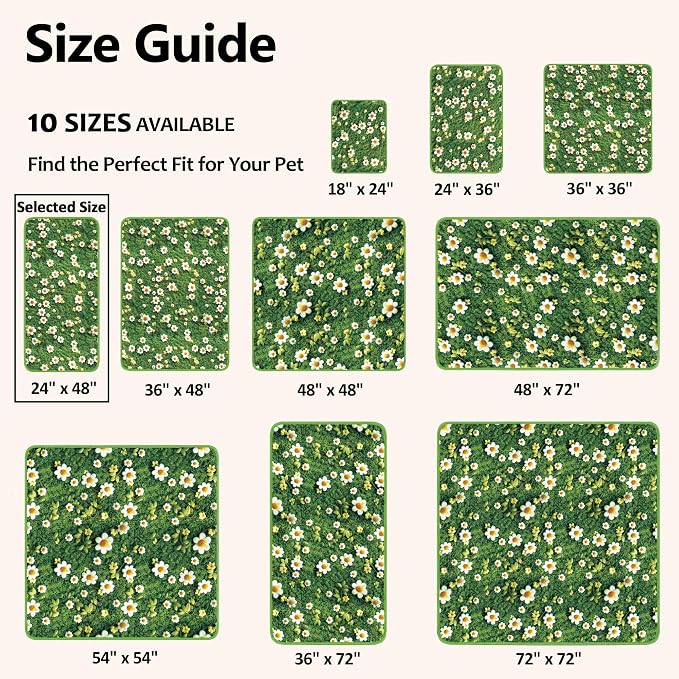Washable Guinea Pig Pee Pads,Reusable Guinea Pig Cage Liner 2 Pack | Waterproof, Leak-Proof, Absorbent & Non-Slip, 24"x48" Bedding Potty Training Mat for Small Animal Rabbit Bunny Hamster Rat - Image 4