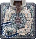 Hompet Cat Litter Mat 2 Pack, 36x36 Large Machine Washable Trapping Mats for Cats, Super Absorbent & Urine-Proof Cat Litter Box Mat for Floor, Waterproof & Non Slip Kitty Litter Rug by Hompet