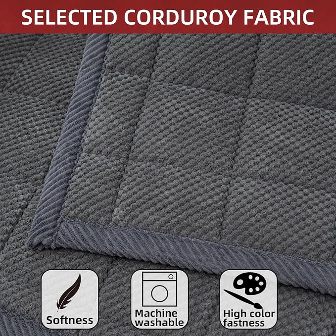 Pet Couch Covers,Couch Cover for Dogs Washable,Anti Slip Dog Sofa Covers Couch Protector Sofa Mat,Seat Cover,Dog Mat,Pet Pad for Furniture 1 Piece (Gray, 21''x47''/Rectangular) - Image 6