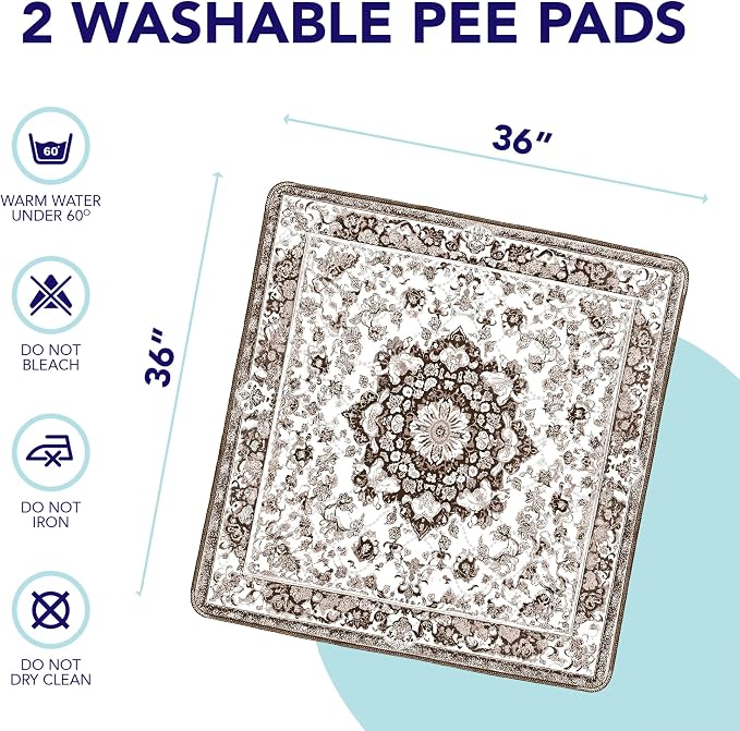 PUPIBOO Washable Pee Pads for Dogs and Cats - Super Absorbent Reusable Puppy Training Pads - 100% Waterproof, Leak-Proof & Non-Slip Whelping Pads for Pet Housebreaking - Image 4