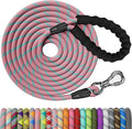 NTR Long Leash, 15 FTDog Check Cord with Swivel Lockable Hook and Comfortable Padded Handle for Dog Leash for Small Medium and Large Dogs Walking Training Hiking Camping Playing Pink Blue by NTR