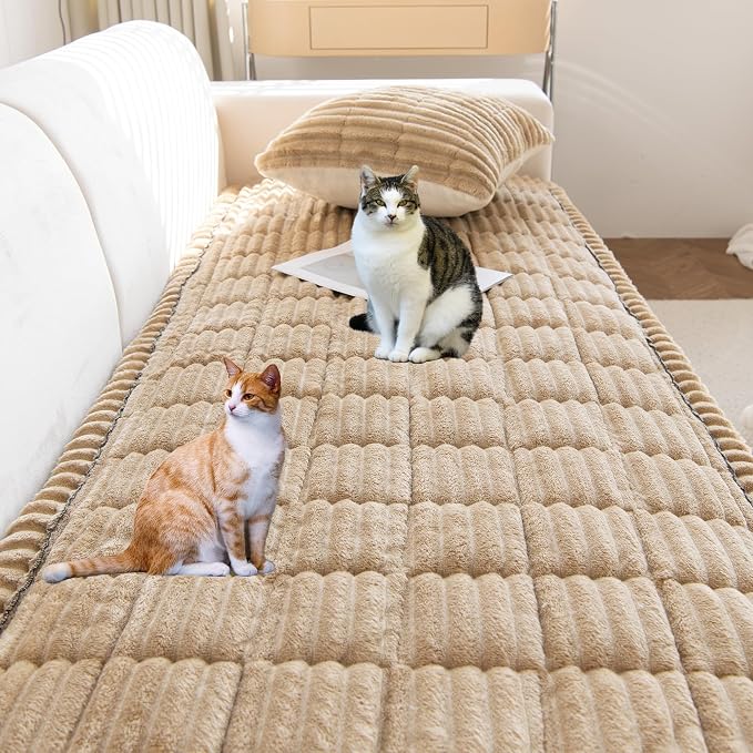 Mivnue Couch Cover for Dogs, Washable Non Slip Pet Sofa Furniture Protector | Thick Flannel & Anti-Slip Backing, Protect Couch Cover from Pet Hair, Dirt & Messes for Leather & Fabric Sofa and Loveseat - Image 5