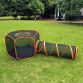 2 in 1 Pet Cat and Dog Tunnel Tent Foldable Pet Tent Outdoor Pop Up Pet Playpen Cage Fences House (Styles 2) by Gaorui
