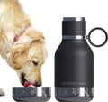 Asobu Buddy Bottle, a Stainless Steel Insulated Water Bottle with Removable Dog Water Bowl and Dog Food and Treat Storage (Midnight Marble, 37 Oz) by Asobu