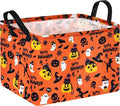 Halloween Pumpkin Ghost Storage Basket, Black Cat Spider Toy Organizer by Unknown