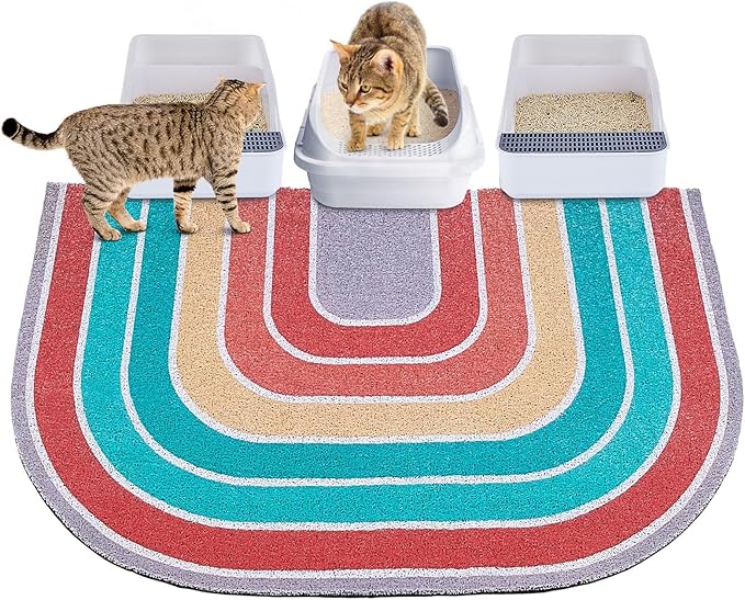 Unicorn Catcher 40"x30" Cat Litter Mat, Non-Slip Trapping Mat for Cats | PVC Mesh Litter Trapping Mat With A Non-Slip Backing Designed To Keep Floors Clean For Indoor Cats by UnicornCatcher