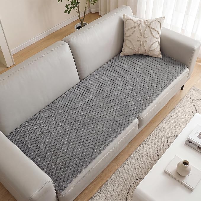 Foxdecor Couch Cover for Dogs Sofa Covers Non Slip Couch Pad Pet Friendly | Pet Couch Covers Washable Sofa Protector, Furniture Cover Couch Seat Protector for Living Room, Grey 28x94 Inch by Unknown