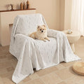MYSKY HOME Oversized Armchair Couch Cover for 1 Cushion Couch, Washable Sofa Protector, Chair Couch Covers Sofa Covers Sofa Throws Sofa Slipcovers Futon Cover for Pet, Kid, 71"X91", White by MYSKYHOME