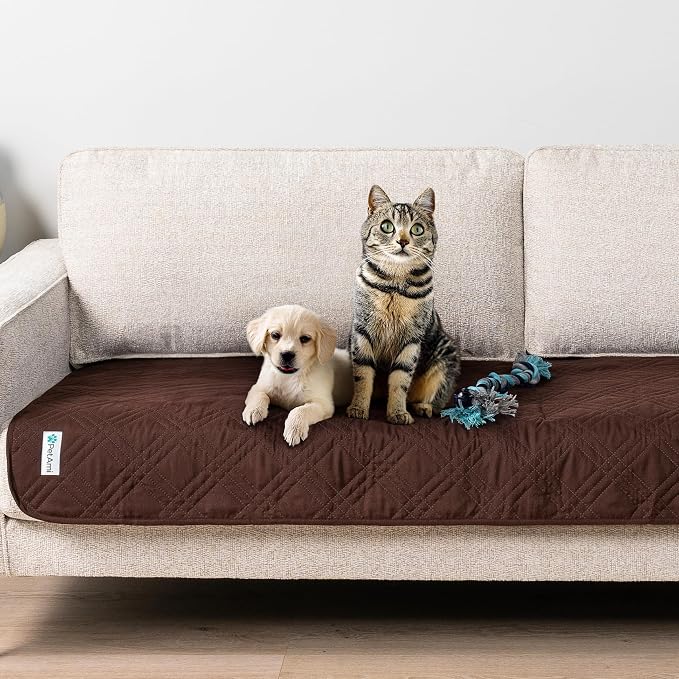 PetAmi Waterproof Couch Cover for Dog Nonslip Bed Sofa Blanket, 30x70 Brown - Image 7