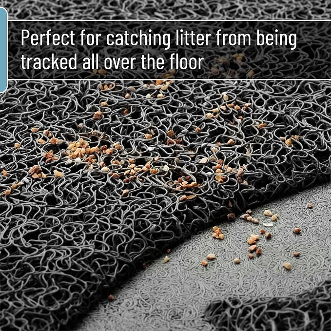 Mr. Pen- Large Cat Litter Mat, 23”x 35”, Black Cat Litter Box Mat | Cat Litter Mat Litter Trapping Mat, Cat Mats for Litter Large, Litter Mat for Litter Box, Large Litter Mat - Image 3