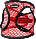 Bark Appeal Netted Step-in Dog Harness for All Sized Pets – Updated Sizing, Re-Measuring is Essential – Soft Netted Mesh – Adjustable Strap & Heavy Duty Clip – L (17.5-20” Chest), Red Textured by BarkAppeal