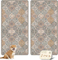 nunubaby Washable Pee Pads for Dogs, Stylish, Non-Slip and Leak-Proof Pee Pads. Reusable Potty Pads for Dogs for Crates and Floors.(Brown/Multi,36" x72" ) by Nunubaby