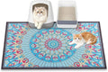 Cat Litter Mat, 35" x 23" Litter Box mat, Traps 100% Litter, Non-Slip Kitty Litter Trapping mats, Large Cute Litter mat, Easy Clean for Scatter Control, Bohe cat Food mat, Urine Waterproof by YOSEPATI