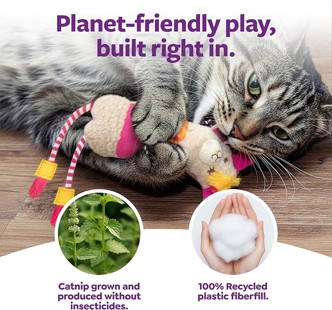 SmartyKat Leggy Llama Catnip Crinkly Plush Kicker Cat Toy, Soft Floppy Body for Wrestling & Bunny Kicks for Cats & Kittens - Image 5
