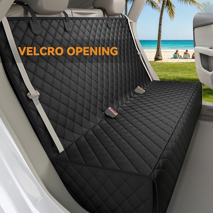 PETICON Waterproof Pet Bench Seat Covers for Midsize & Large SUVs | Toyota Tacoma/Jeep Grand Cherokee/Ford Explorer/Ranger/Chevrolet Colorado, Scratchproof Nonslip Durable Rear Seat Cover - Image 4