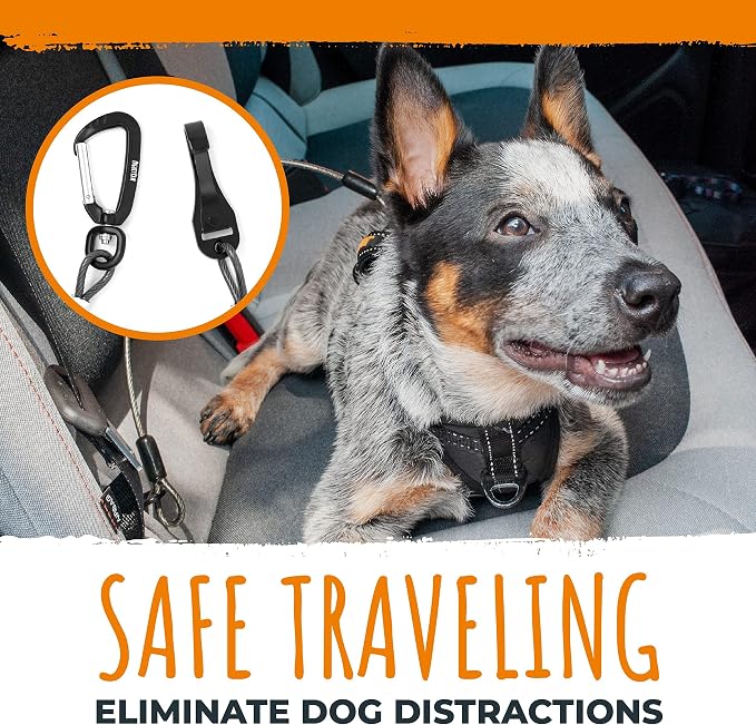 Mighty Paw Dog Seat Belt Vehicle - Chew-Proof Dog Belt - Great for Teething Puppies - Latch Bar Attachment Like Child's Car Seat - Aviation Aluminum Carabiner - Strong Enough for Climbers - 850+ LB - Image 7