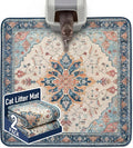 Hompet Cat Litter Mat 2 Pack, 54x54 Large Machine Washable Trapping Mats for Cats, Super Absorbent & Urine-Proof Cat Litter Box Mat for Floor, Waterproof & Non Slip Kitty Litter Rug by Hompet